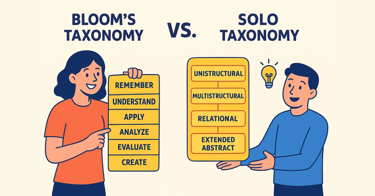Bloom’s Taxonomy vs. SOLO Taxonomy: Choosing the Right Framework for Educational Assessments